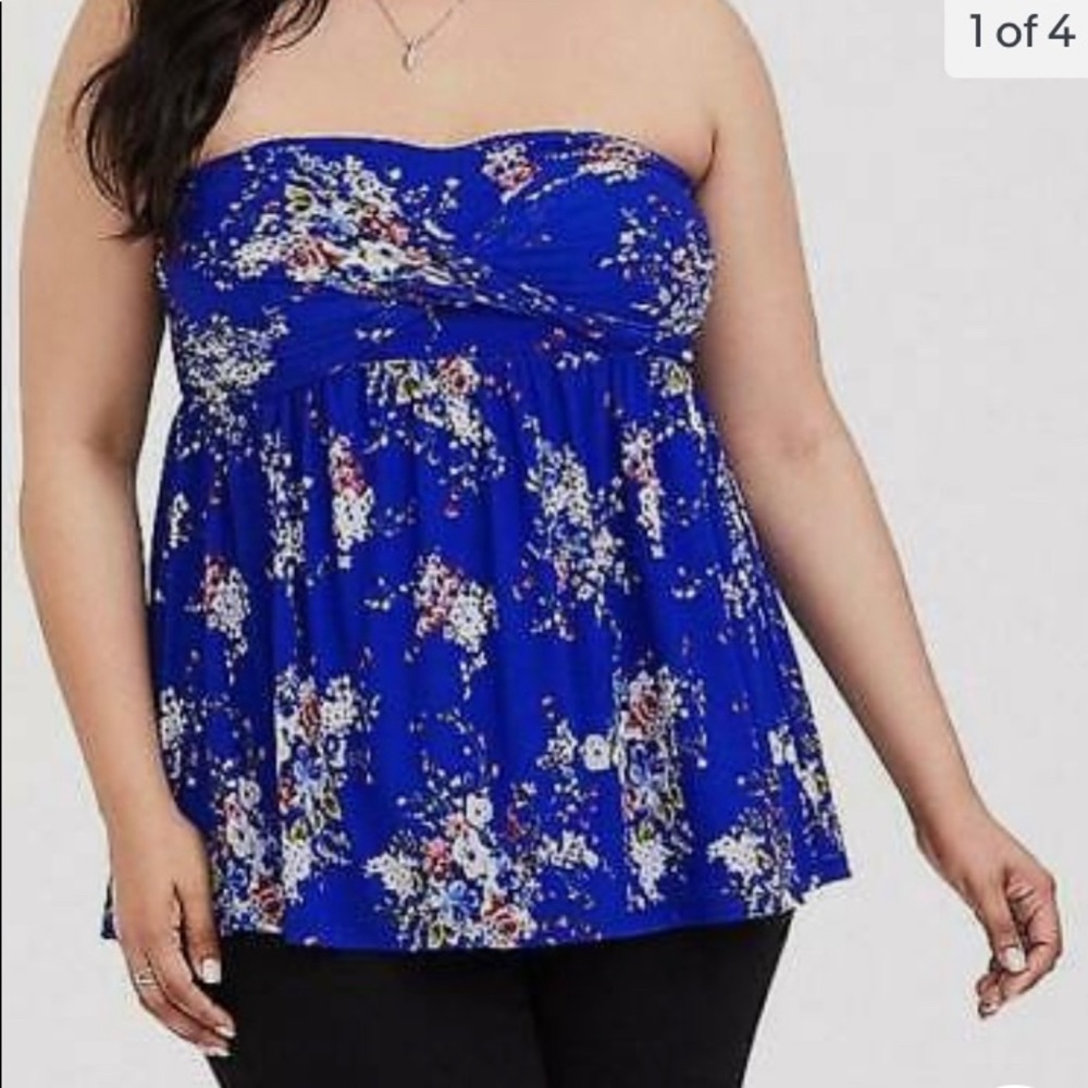Torrid Blue Tube Top